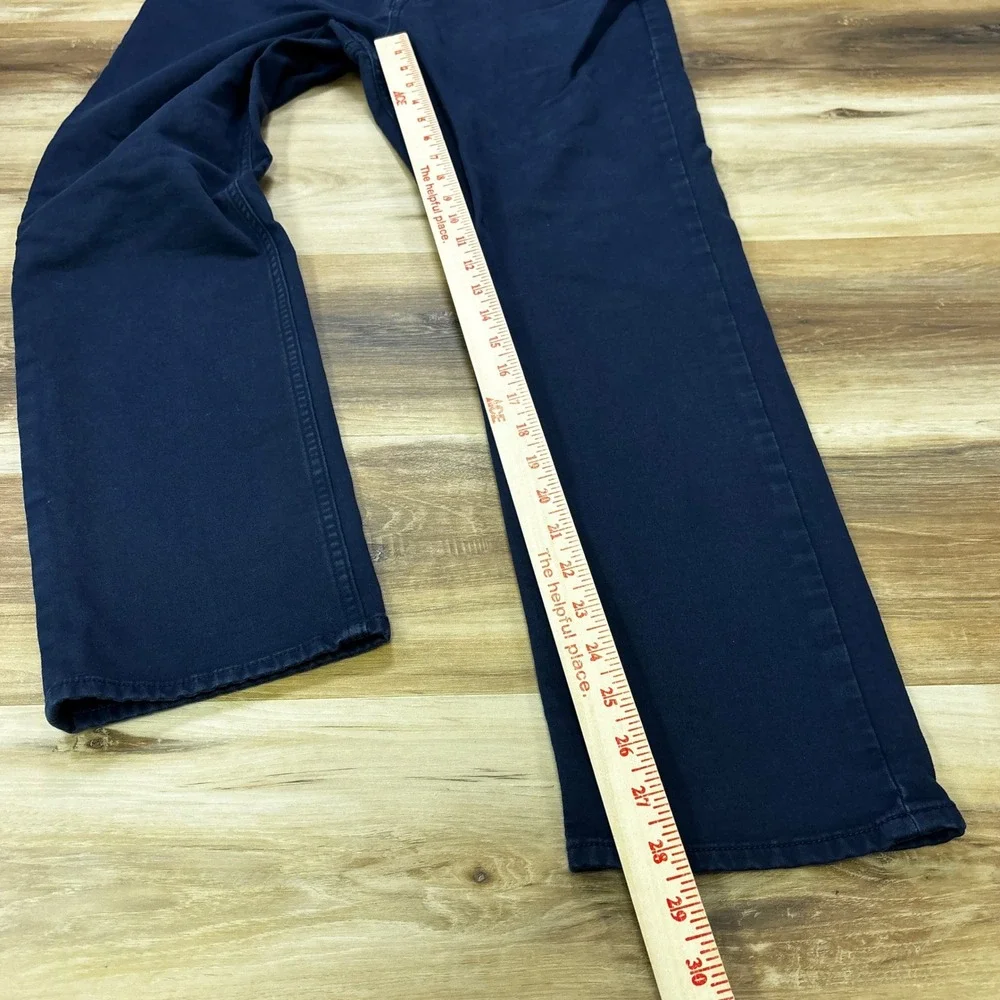 Banana Republic Traveler Pants 35x30 Slim Fit Chino Navy Blue Cotton Stretch